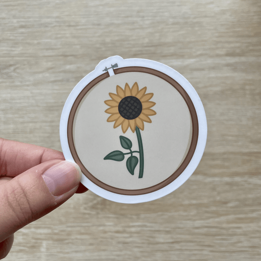 Embroidered Sunflower Sticker