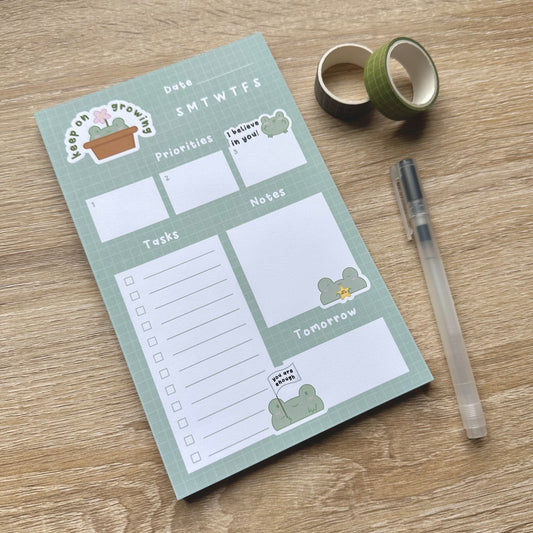 Daily Frog Affirmations Memo Pad / Note Pad