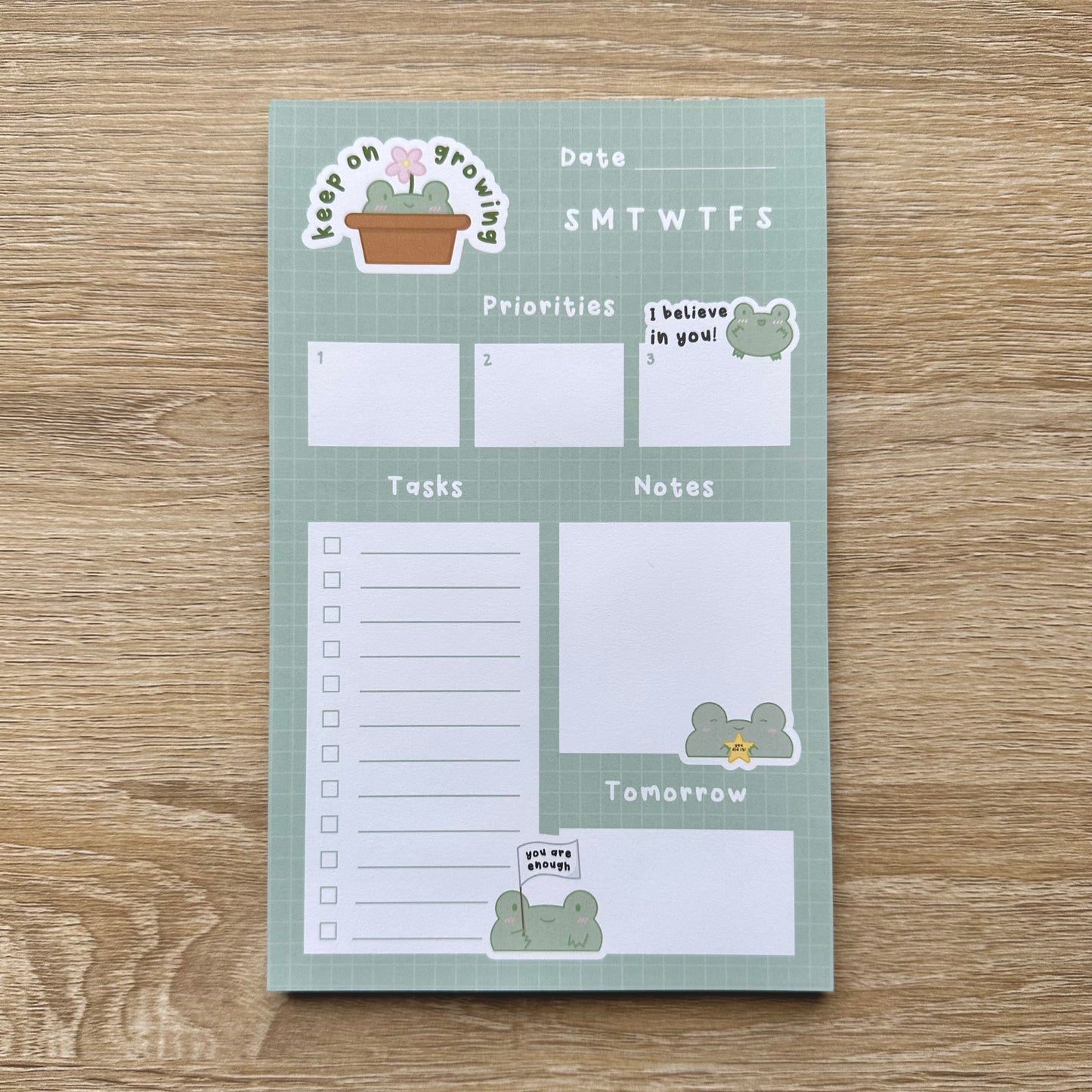 Daily Frog Affirmations Memo Pad / Note Pad