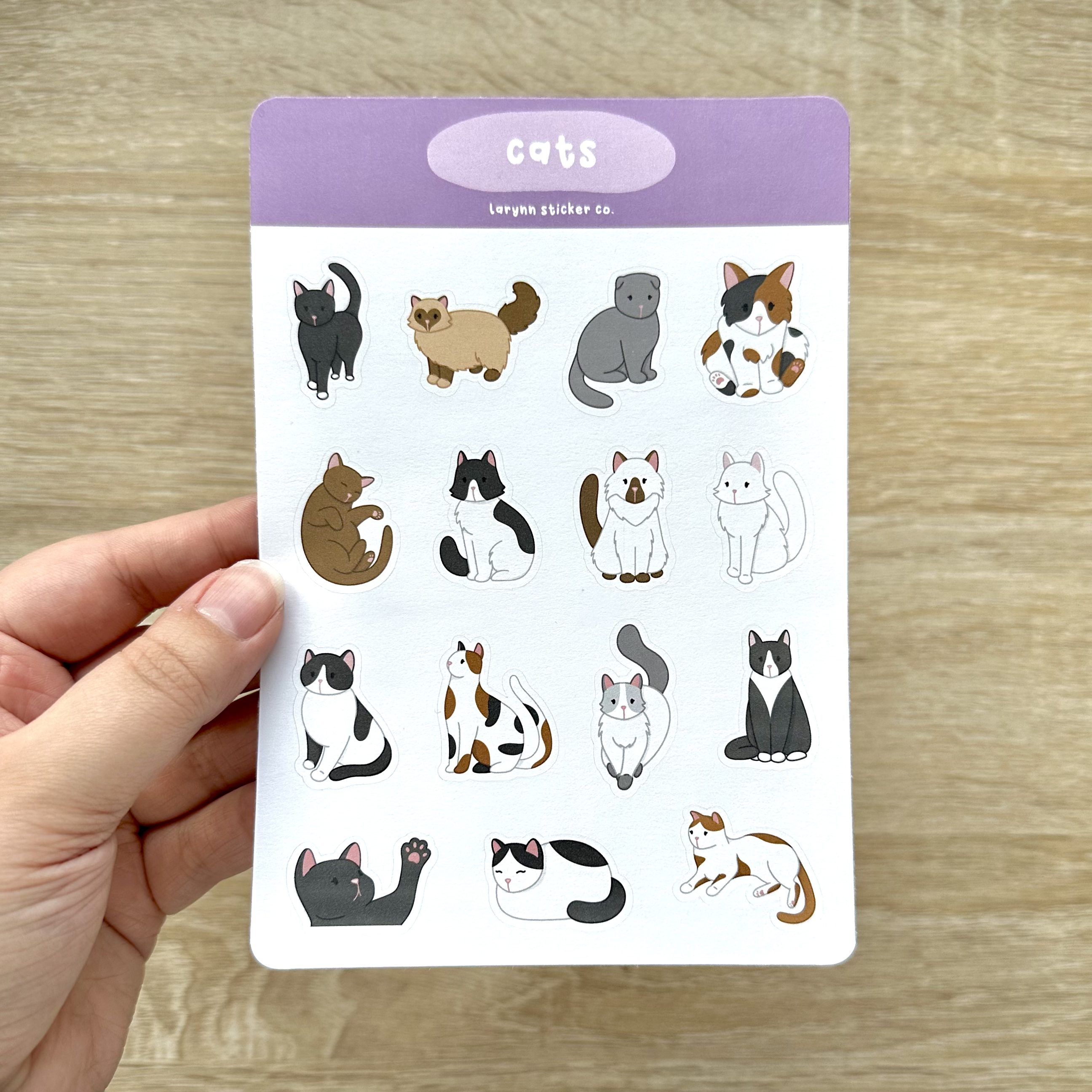 Cats Sticker Sheet – LaRynn Sticker Co.