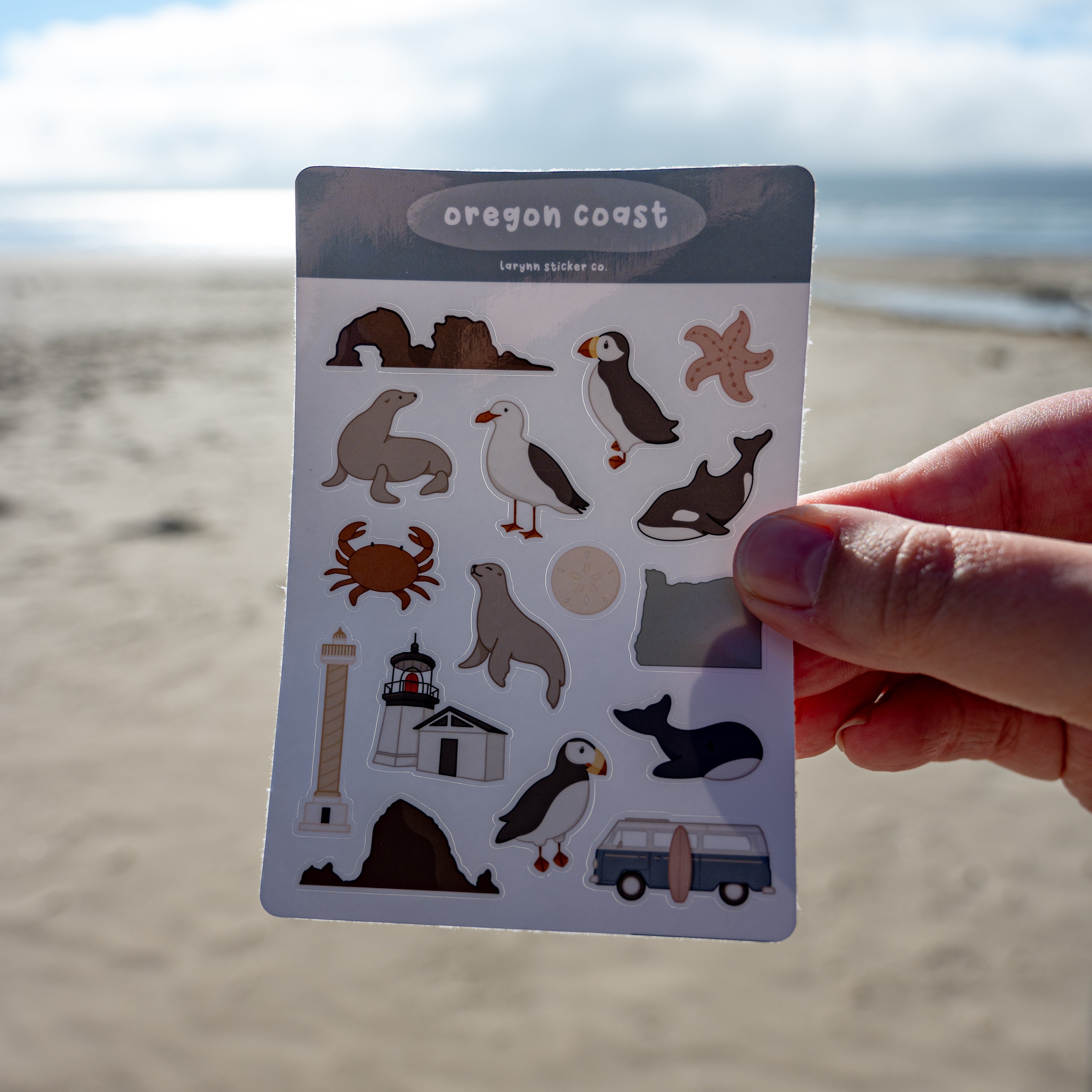 Mini Oregon Coast Sticker Sheet – LaRynn Sticker Co.