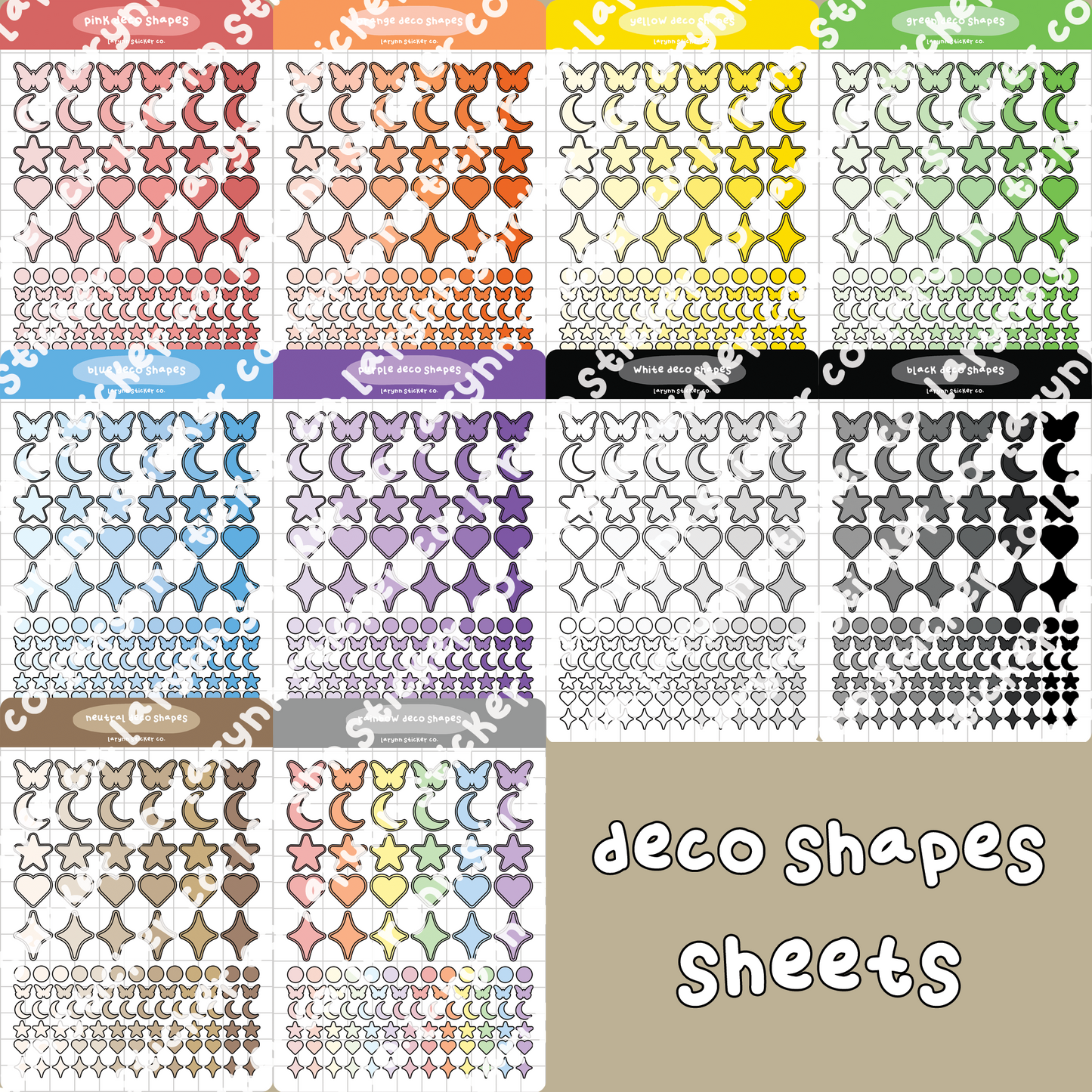 BUNDLE of Deco Sticker Sheets