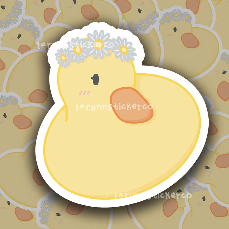 Daisy Crown Duckling Sticker