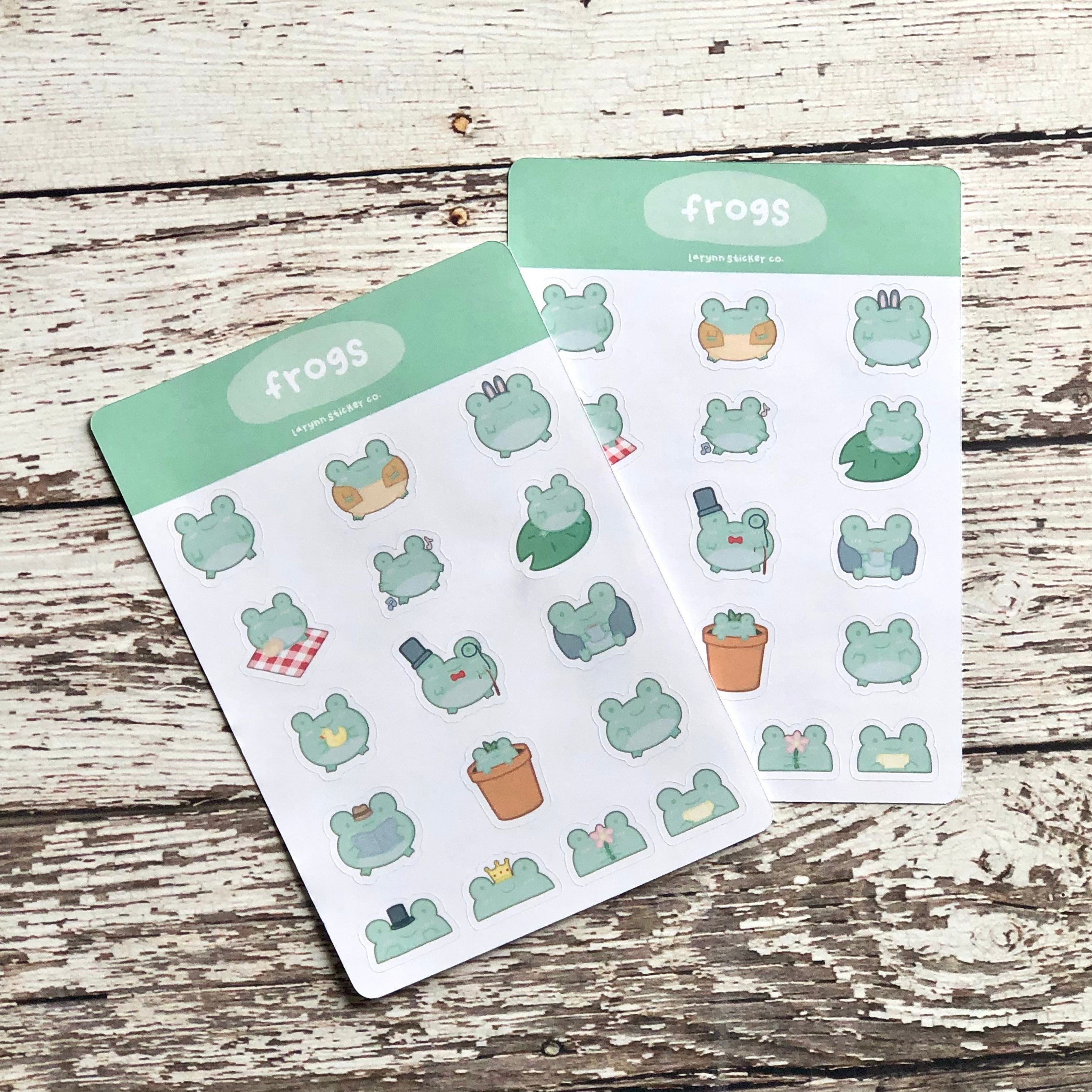 Frogs Sticker Sheet – LaRynn Sticker Co.