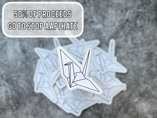 Origami Paper Crane FUNDRAISER Sticker