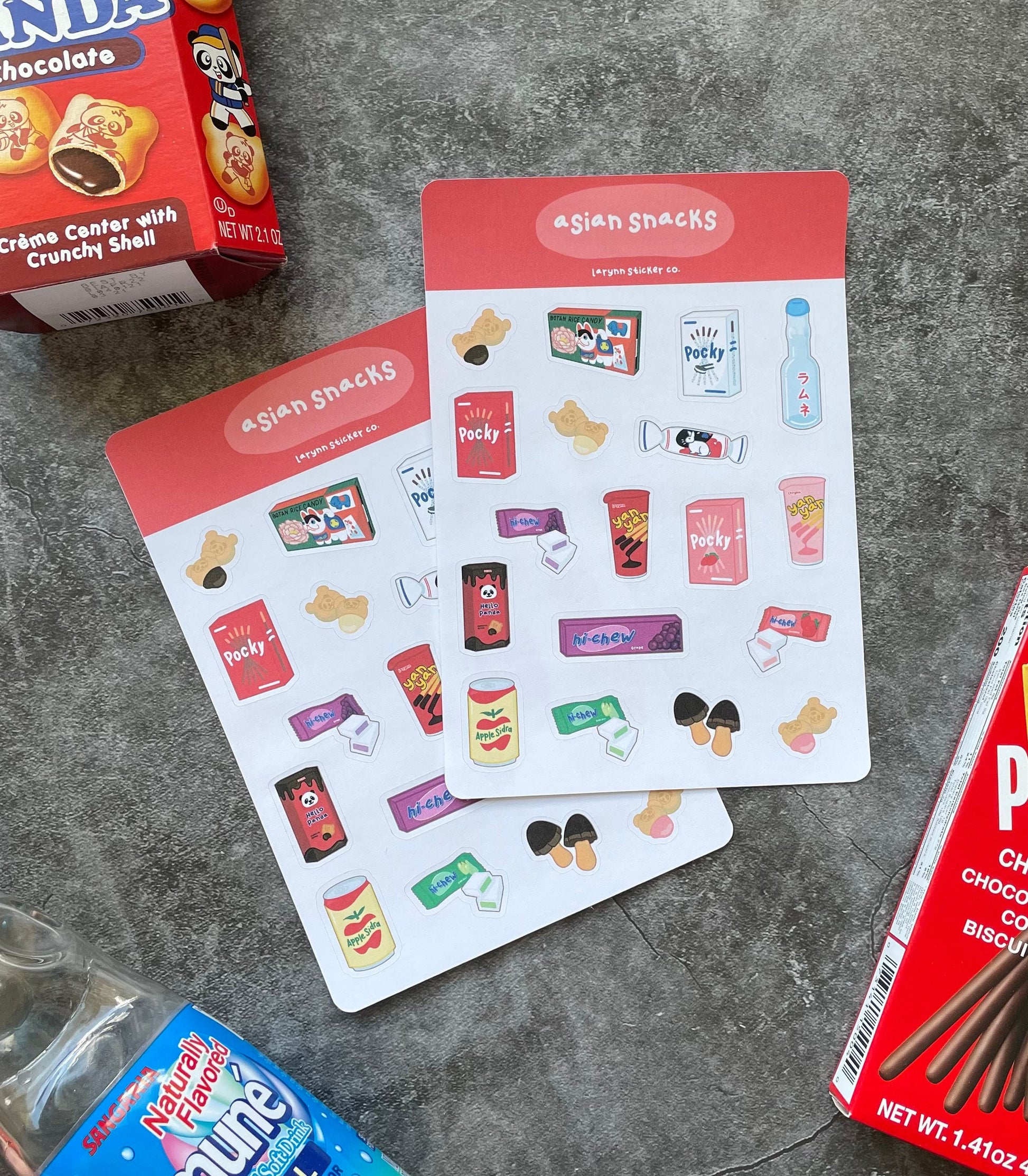 Snack Sticker Sheet Asian Snacks FUNDRAISER Sticker Sheet – LaRynn Sticker Co.