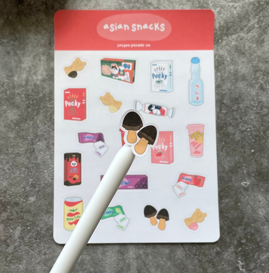 Asian Snacks FUNDRAISER Sticker Sheet – LaRynn Sticker Co.