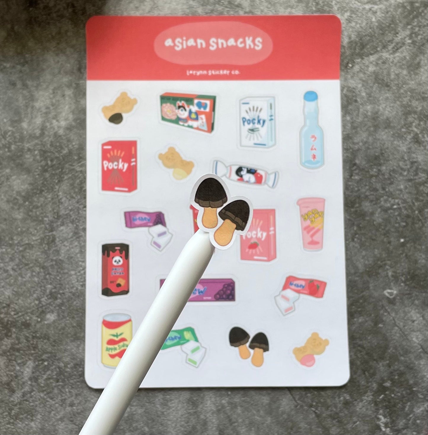 Asian Snacks FUNDRAISER Sticker Sheet