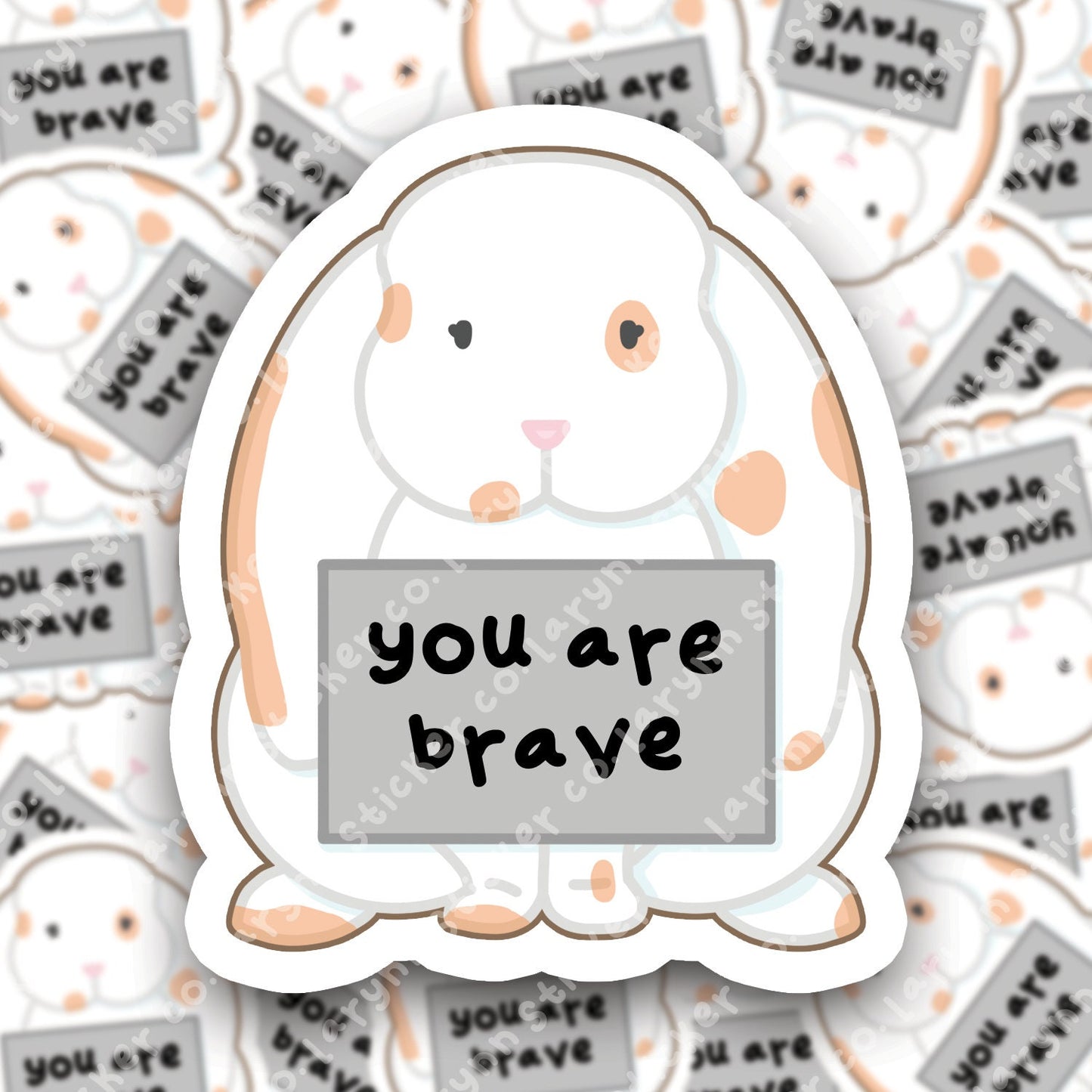 You Are Brave Bunny Sticker