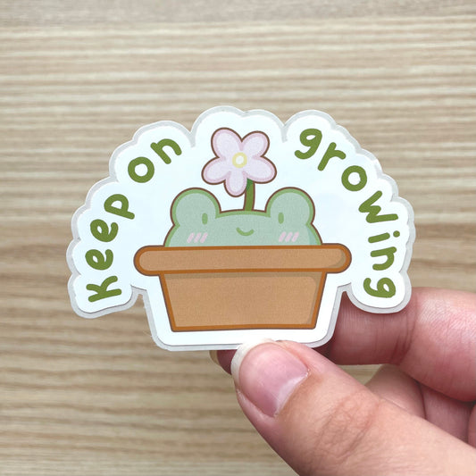 Keep on Growing Frog Sticker