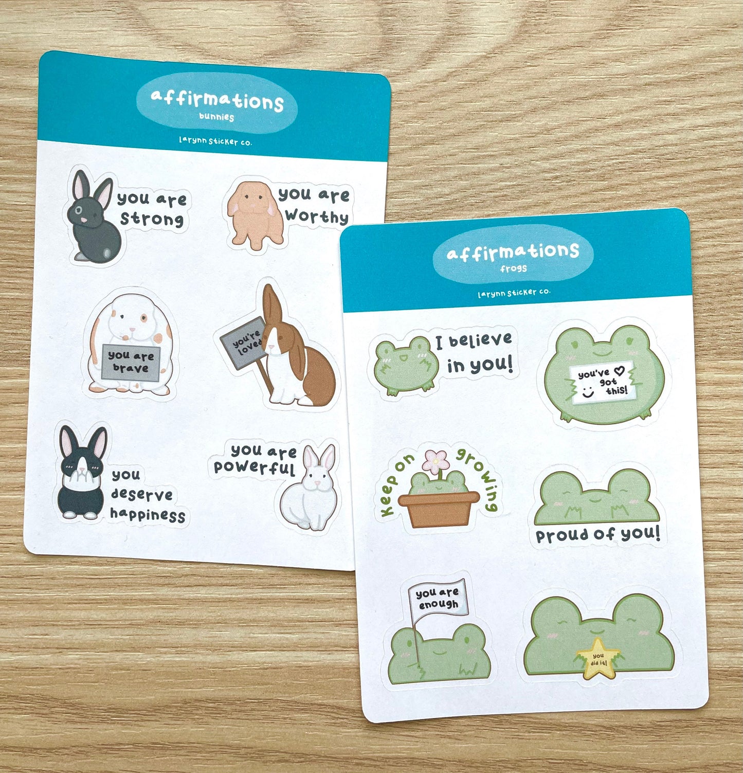 Animal Affirmations Sticker Sheets