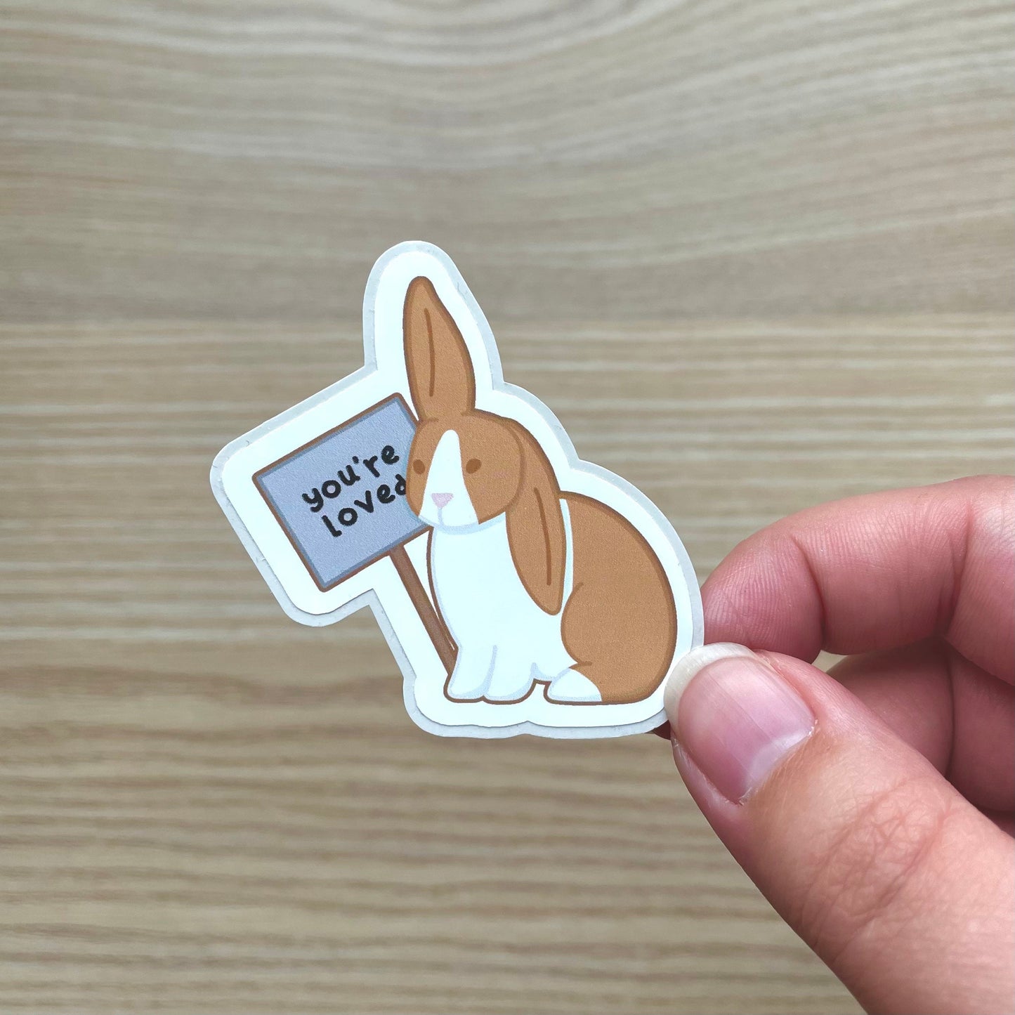 You Are Loved Bunny Sticker