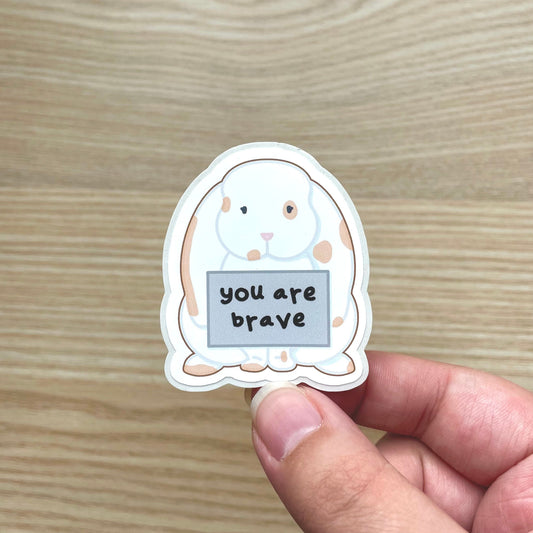 You Are Brave Bunny Sticker
