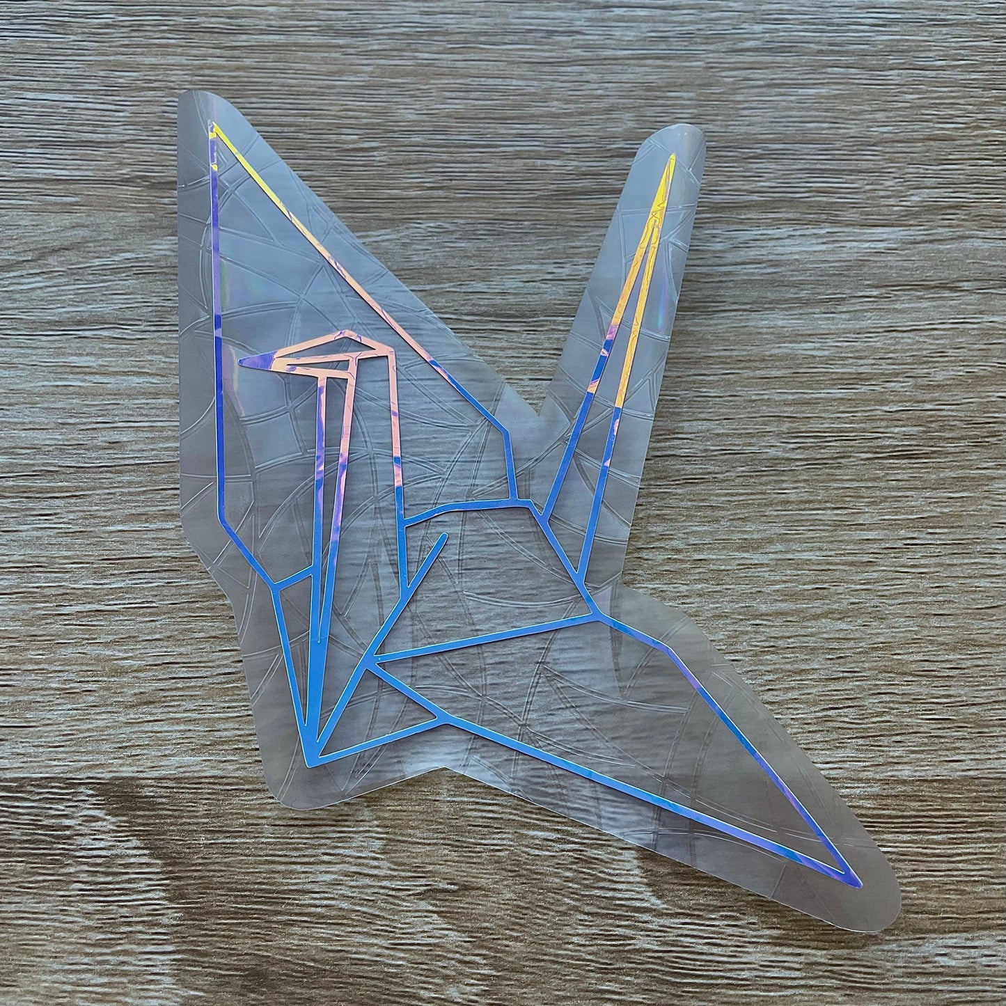 Origami Crane Sun Catcher Sticker Decal