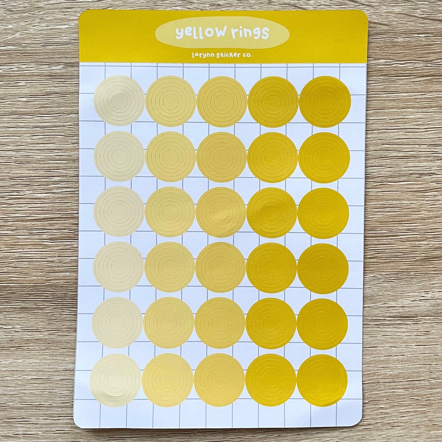 Circle Rings Deco Sticker Sheet