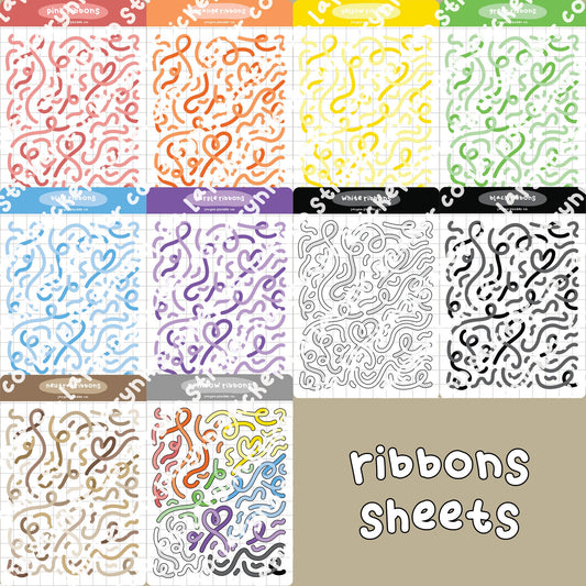 Ribbons Confetti Deco Sticker Sheet
