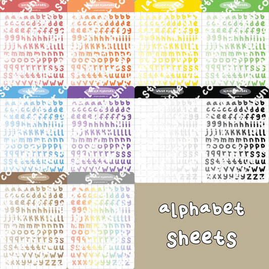 Alphabet Deco Sticker Sheet