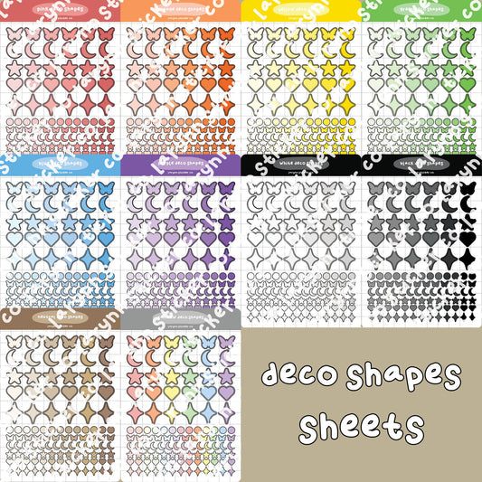 Deco Shapes Sticker Sheet