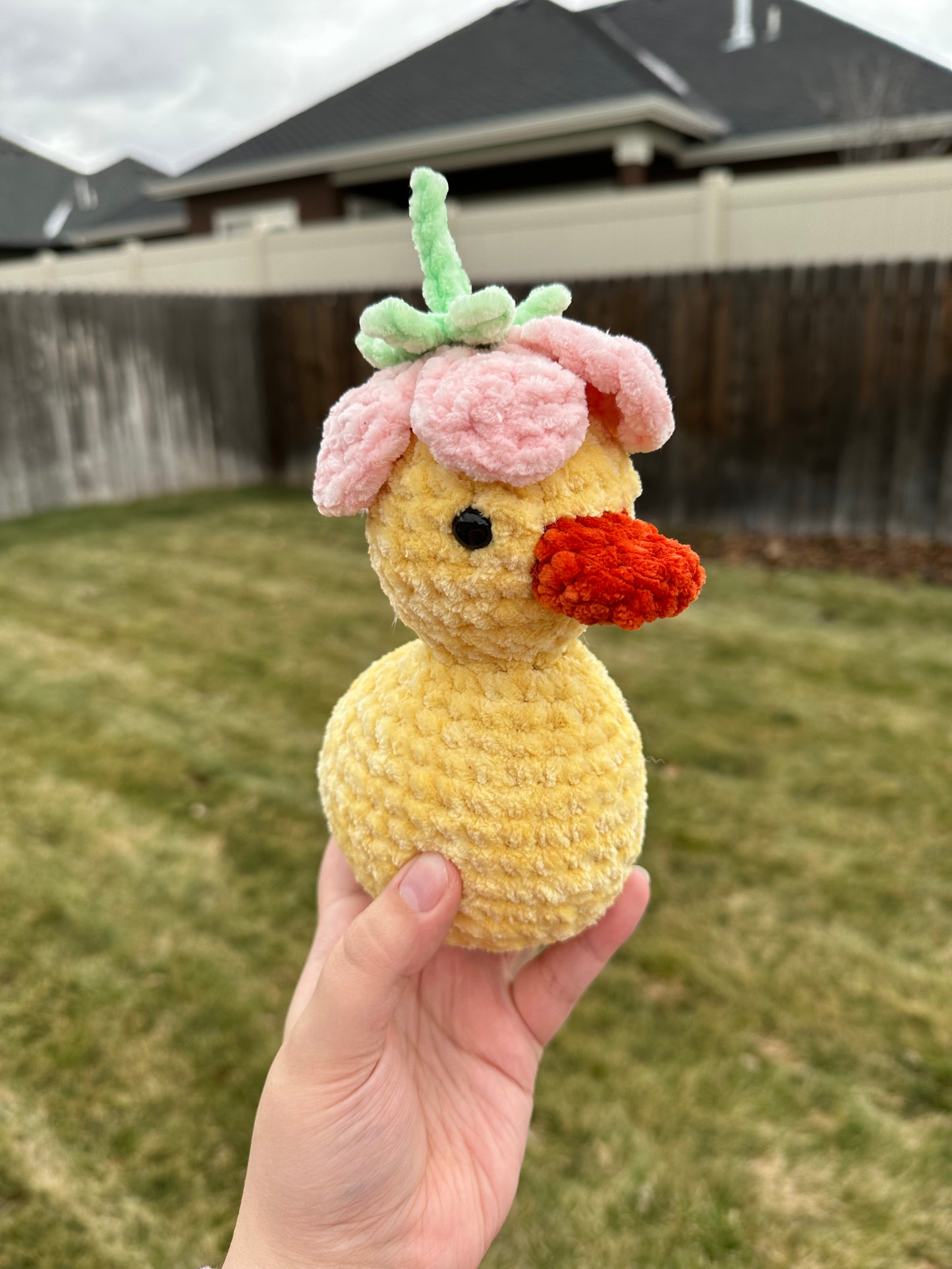 Flower Hat Duckling Plushie