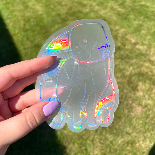Bunny Sun Catcher Sticker Decal