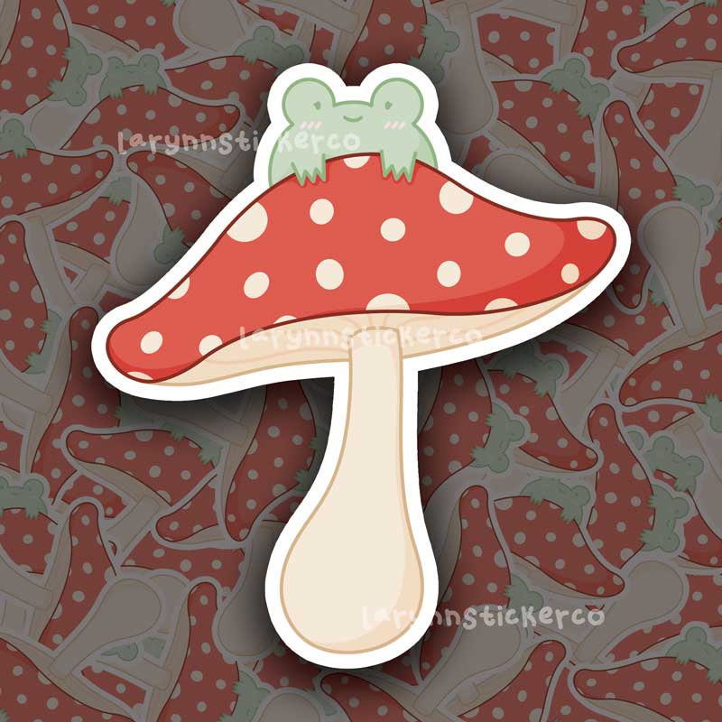 Mushroom Frog Sticker