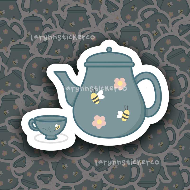 Teapot and Teacup Sticker